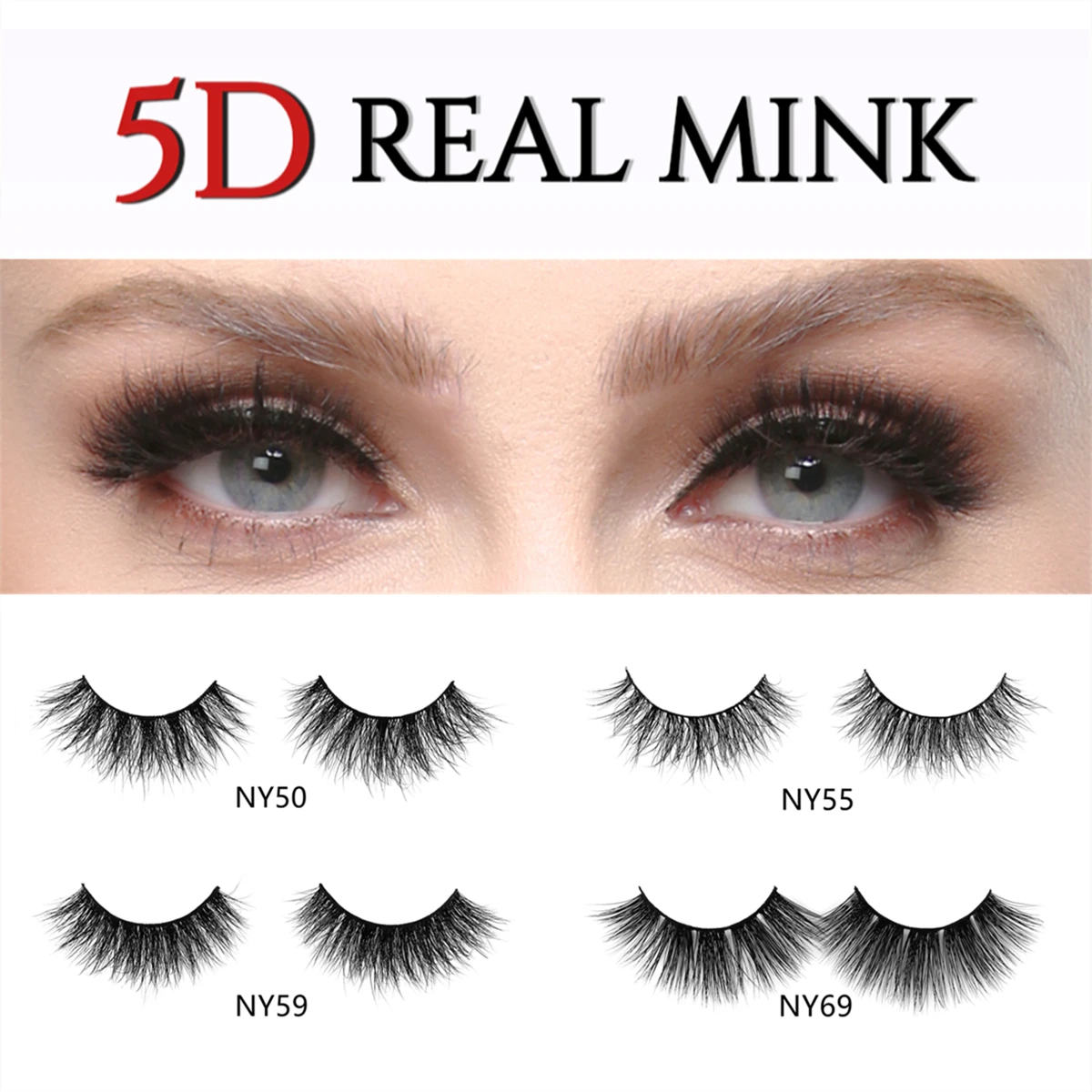 

EYENGLE 5D Mink Lashes 10pairs Fluffy Dramatic False Eyelashes Soft Volume Makeup 10-20mm Natural Long Thick Reusable Eyelash