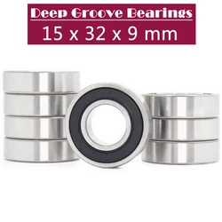 6002RZ Bearing 15*32*9 mm ( 8 PCS ) Mute High Speed For Fans 6002 RS 2RZ Ball Bearings 6002RS 2RS With Nylon Cage