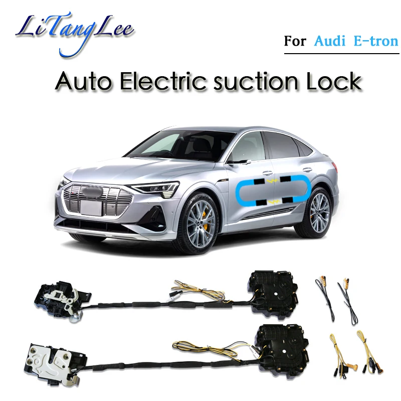 

For Audi E-tron 2019~2021 Car Soft Close Door Latch Pass Lock Actuator Auto Electric Absorption Suction Silence Closer