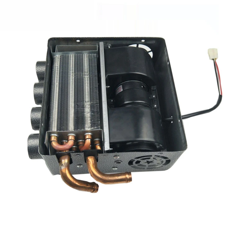 12V24V Kit Pemanas Kompak Bawah Dasbor 4 Port Otomatis Tabung Tembaga + Set Sakelar Kecepatan Untuk Penghilang Kabut Udara Panas Universal Truk