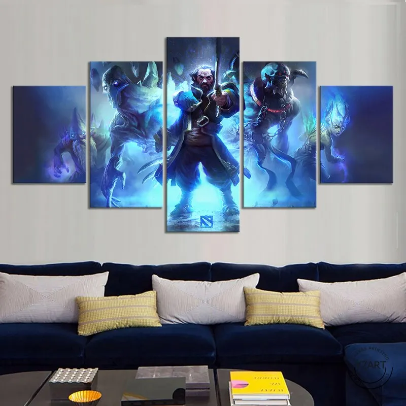 

Canvas Painting 5 Piece HD Wall Picture Picture Dota 2 Video Games Art Wall Decor Paintings Living Room Decoration