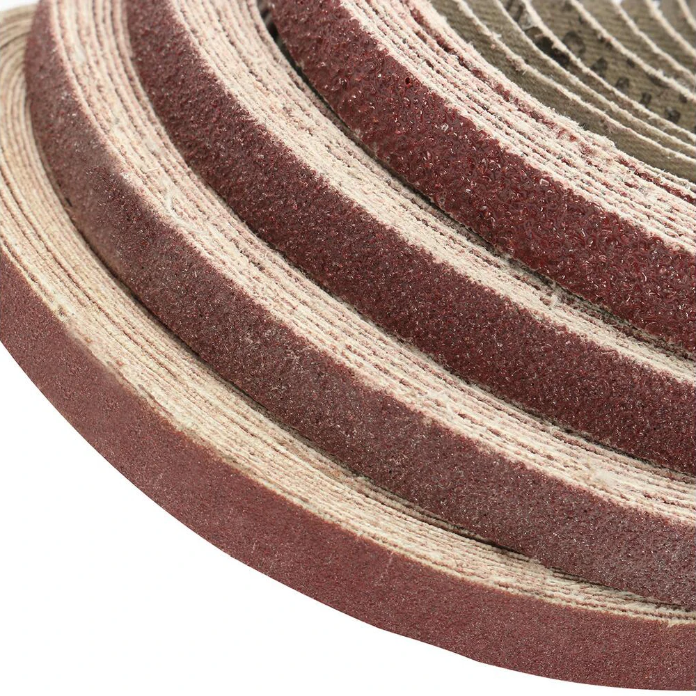 WENXING 50pcs 330*10mm bandes abrasives 40-400 grains papier de verre bandes abrasives ponceuse à bande outil abrasif bois métal mou polissage