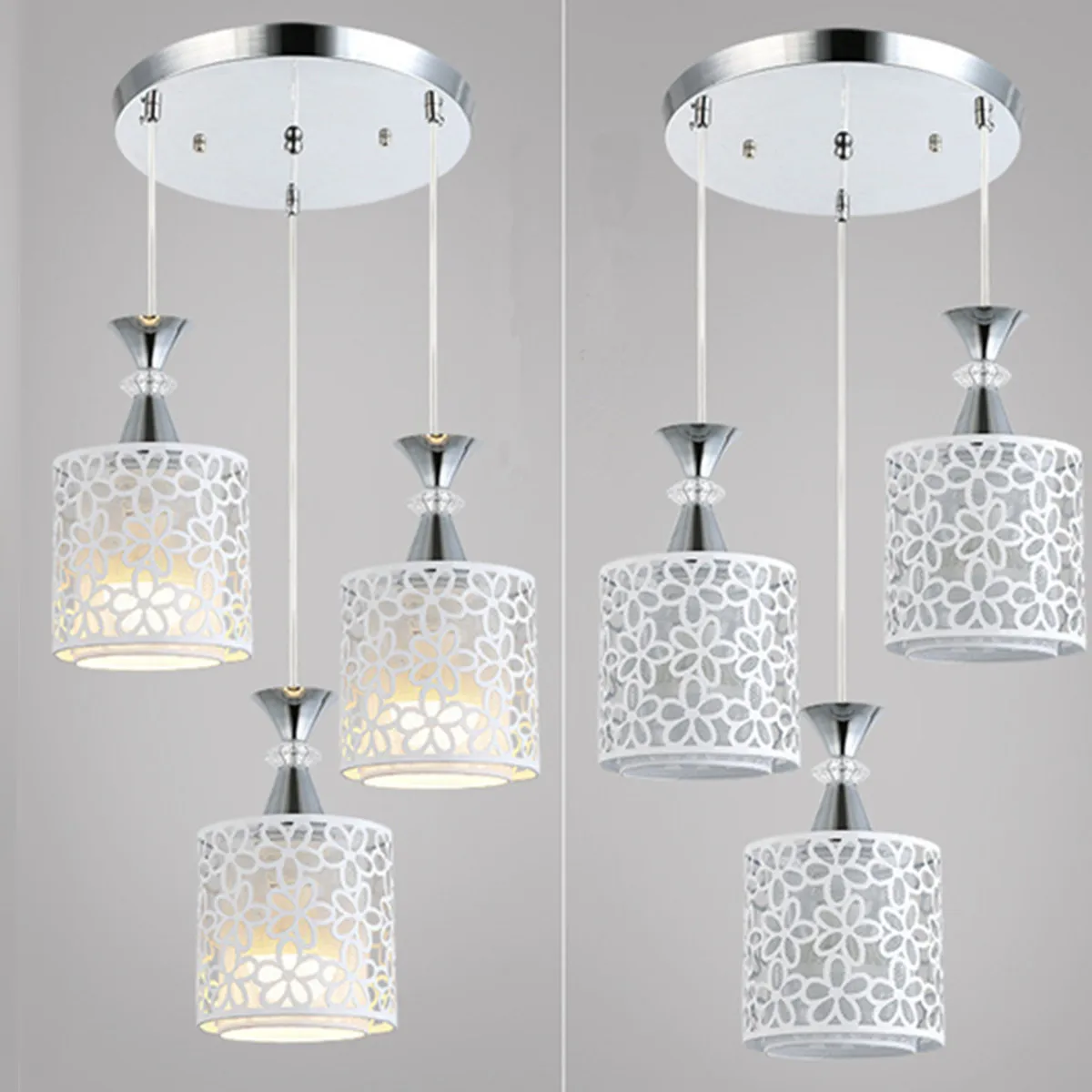 Modern LED Flower Petal Ceiling Light Lamp Dining Room Chandelier