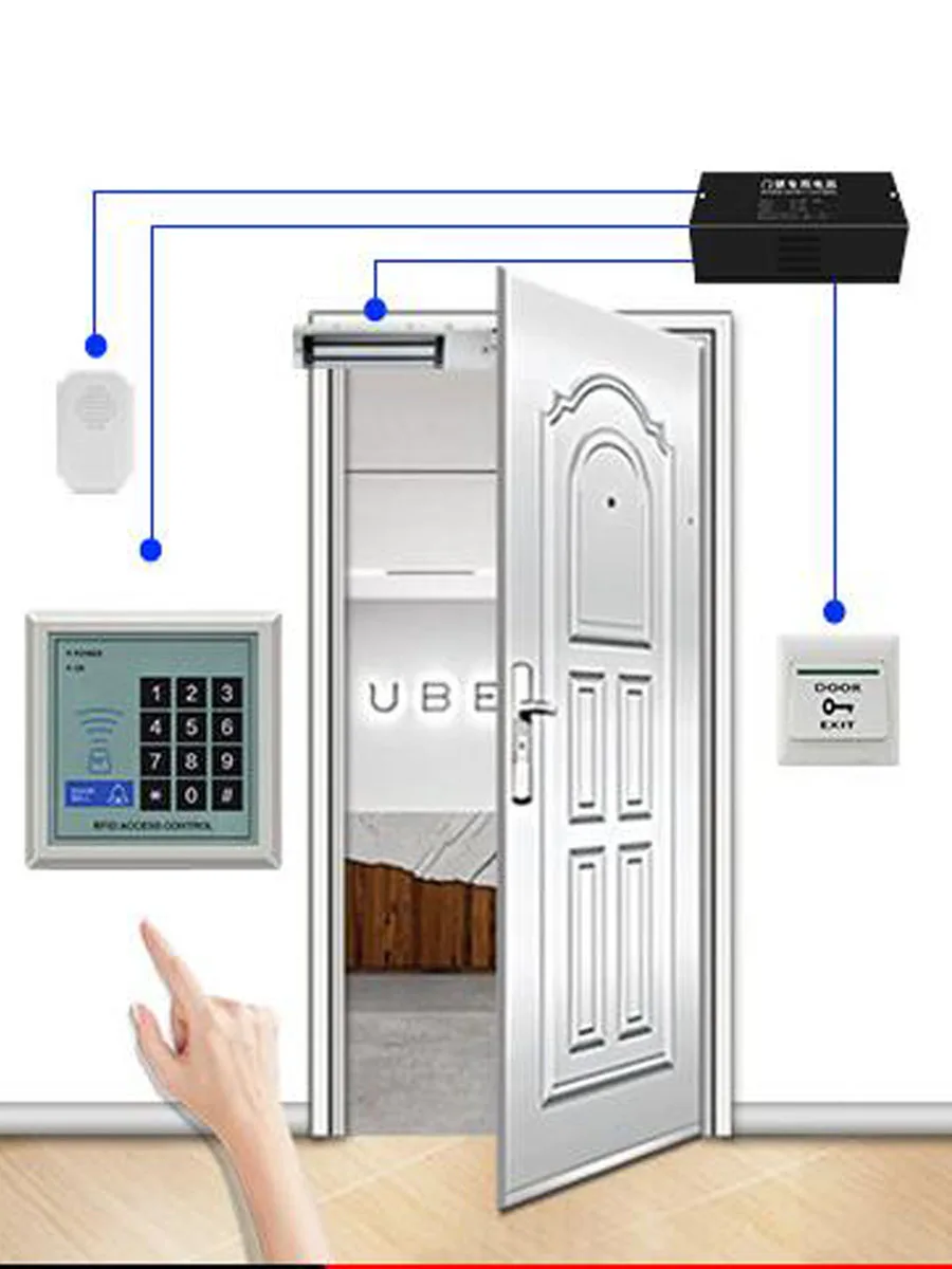 RFID 125Khz Access Control Keyboard Device Machine Security RFID Proximity Entry Door Lock Access Control System 1000 User