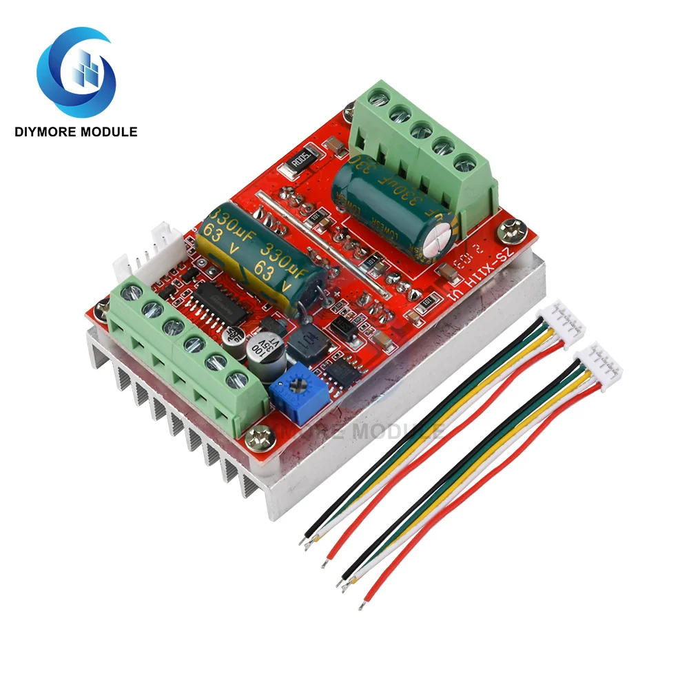 400W 6-60V 16A BLDC 3 Phases DC Hall Brushless Motor Driver Controller Board 12V 24V 48V PWM PLC with Forward/Reverse/Brake