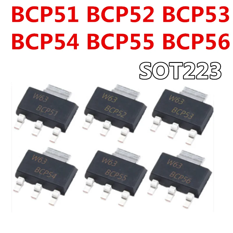 10pcs/lot BCP51 BCP52 BCP53 BCP54 BCP55 BCP56 SOT223 BCP5616TA BCP5616 power transistor