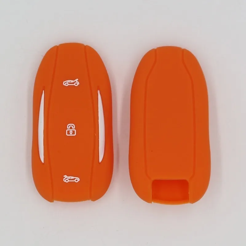 3PC Silicone Remote Key Case Cover For Tesla Model 3 S Fob Shell Jacket Sleeve 3 Buttons