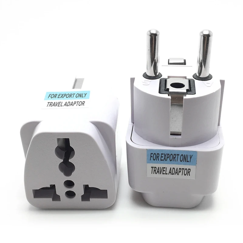 Universal EU Plug Adapter International AU UK US To EU Euro KR Travel Adapter Electrical Plug Converter Power Socket Wholesale