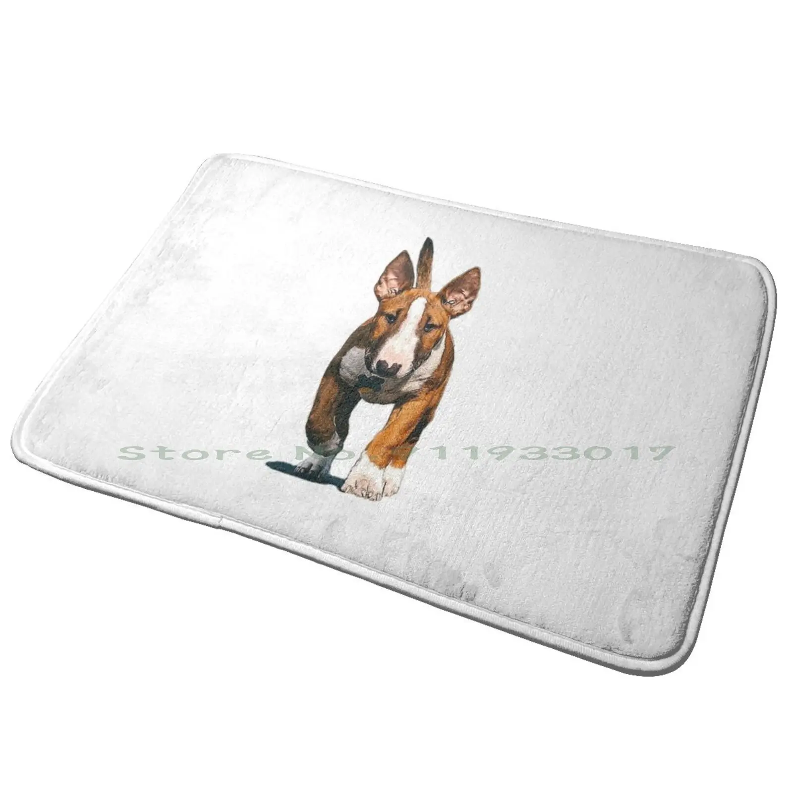 English Bull Terrier Cute Bull Terrier Puppy Dog Entrance Door Mat Bath Mat Rug Klr 650 Stuff Klr 650 Sweater Klr 650 Wood Klr