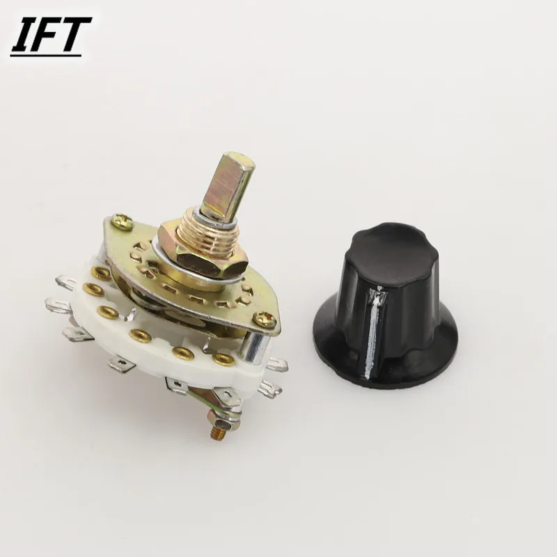 1P11T Band Channel Ceramic Rotary Switch Selector w Handle