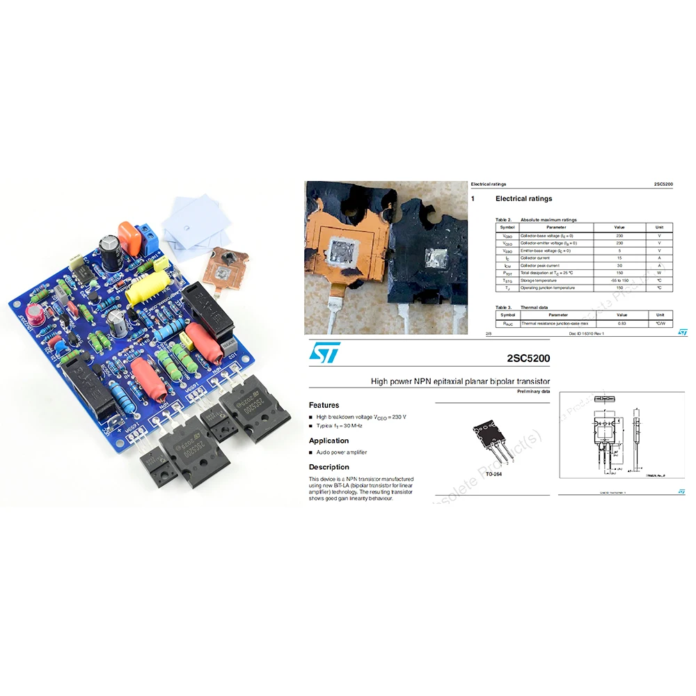One คู่2ช่อง Dual ช่อง QUAD405 2SC5200 230V15A 100W + 100W DIY ชุดสำเร็จรูปเสียงเครื่องขยายเสียง board ประกอบ Board