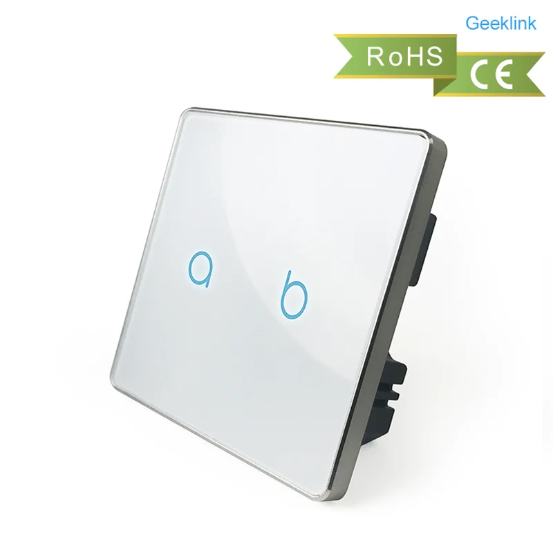 Пульт Geeklink FB2 настенный сенсорный выключатель отзывы переключатель британская версия 1 2 3 комплекта, интеллигентая (ый) Беспроводной пульт дистанционного управления IOS Android нулевой сигнальной линии
