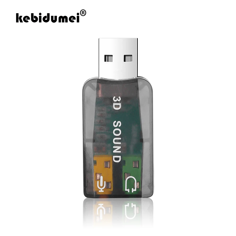 

kebidumei новая звуковая карта USB USB Audio 5.1 внешняя звуковая карта USB аудио адаптер микрофон динамик аудио интерфейс для портативных ПК