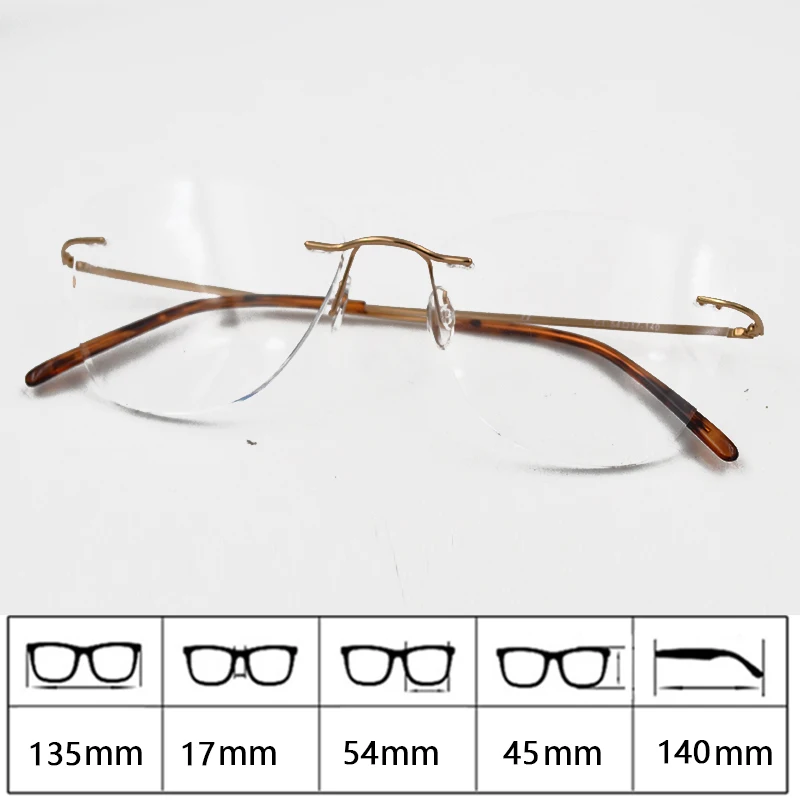 lightweight Cat Eye Rimless Titanium Alloy Glasses Frame Men 2020 New Women  Prescription  Eyeglasses Myopia Optical Eyewear