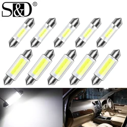 10Pcs C5W LED Canbus Festoon 31mm 36mm 39mm 41mm C10W Car Interior Reading Light License Plate Dome Auto Lamp White