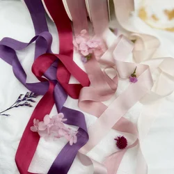 Thin silk satin ribbons, 25mm, flower ribbon, crafts, wedding decoration, Christmas gift, handmade