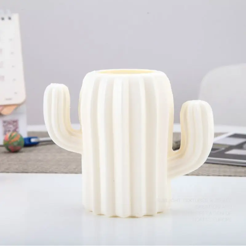 แคคตัสDesktop Organizerดินสอผู้ถือปากกาคอนเทนเนอร์แปรงหม้อเครื่องเขียนOffice G8TA