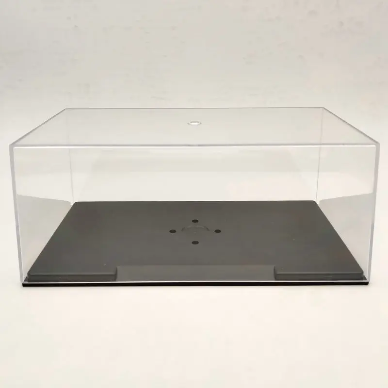 Caja de exhibición de acrílico para coche modelo 1:24 1:32, cubierta transparente a prueba de polvo, ventana completa, 22cm