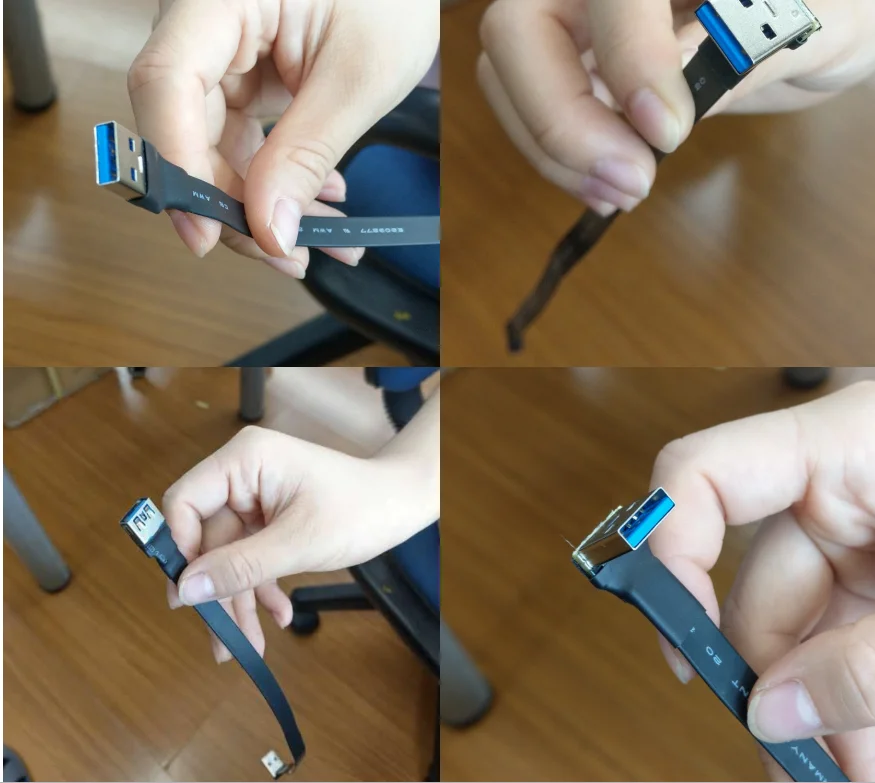 Usb 3.0 cabo usb ao tipo de cabo usb um macho ao macho cabo de extensão usb velocidade super hdd ângulo de 90/270 graus para cima/para baixo angular usb3