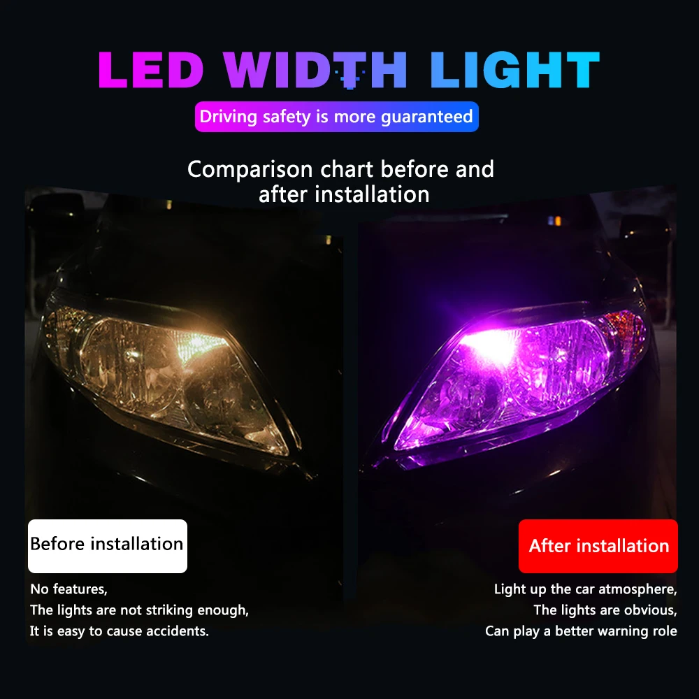 10PCS W5W LED T10 Car Light COB Glass Housing Auto Automobiles Wedge License Plate Lamp Interior Dome Reading Light t10 DRL Bulb image 3