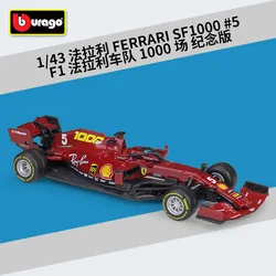 Bburago Diecast 1:43 Scale 2019 Metal F1 Car Formulaa 1 Racing Car F1 Model Car SF70H/71H/90 Alloy Toy Car Collection Kid Gift