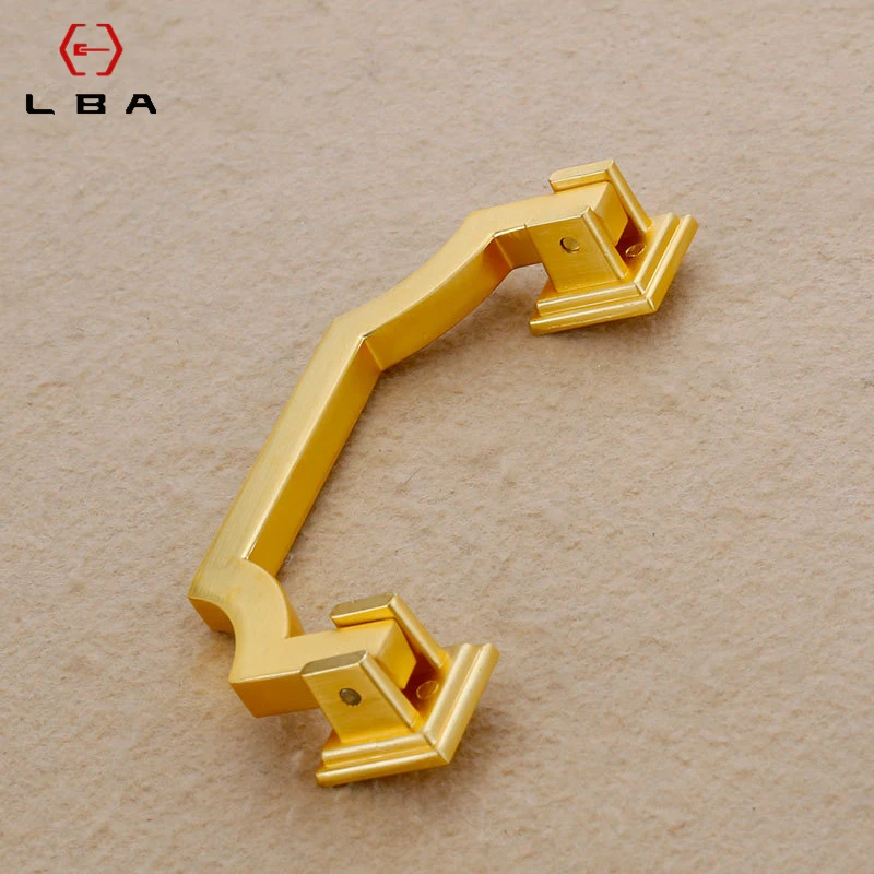 Cabinet Bedroom Interior Door Handle Chinese Style Zinc Alloy Imitation Copper Gold Furniture Cabinet Hardware Handle