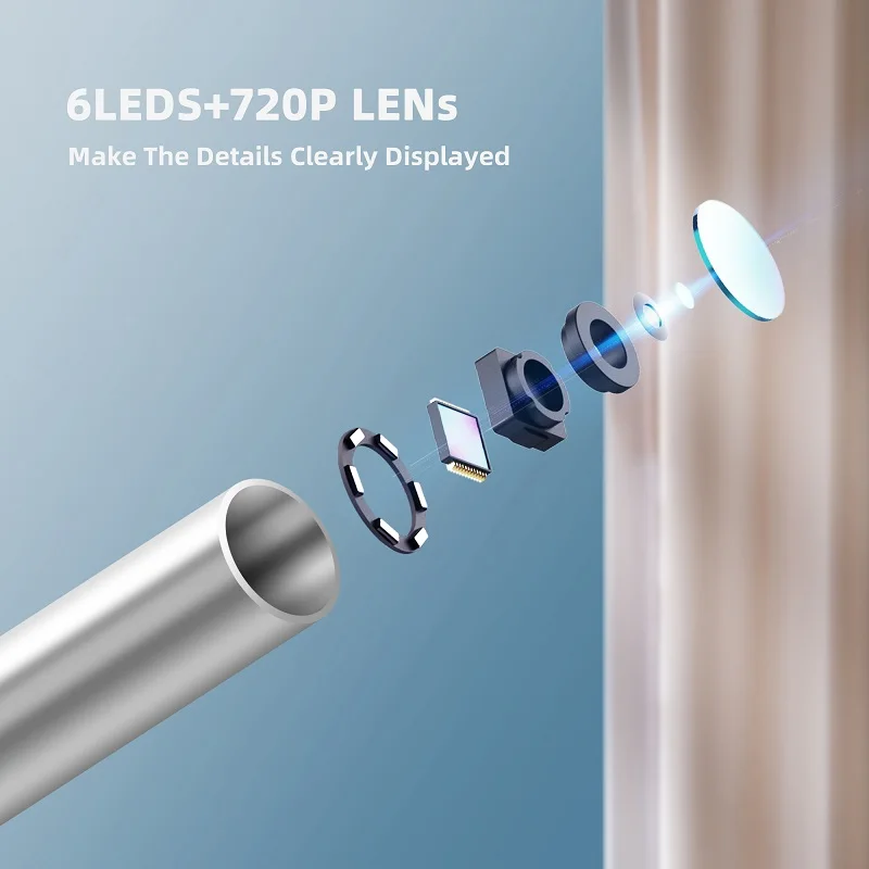 كاميرا المنظار أندرويد 3in1 مايكرو USB نوع-c الأنابيب سيارة التفتيش Borescope مقاوم للماء المصابيح كابل جامدة للكمبيوتر Sumang HUIWEI #4