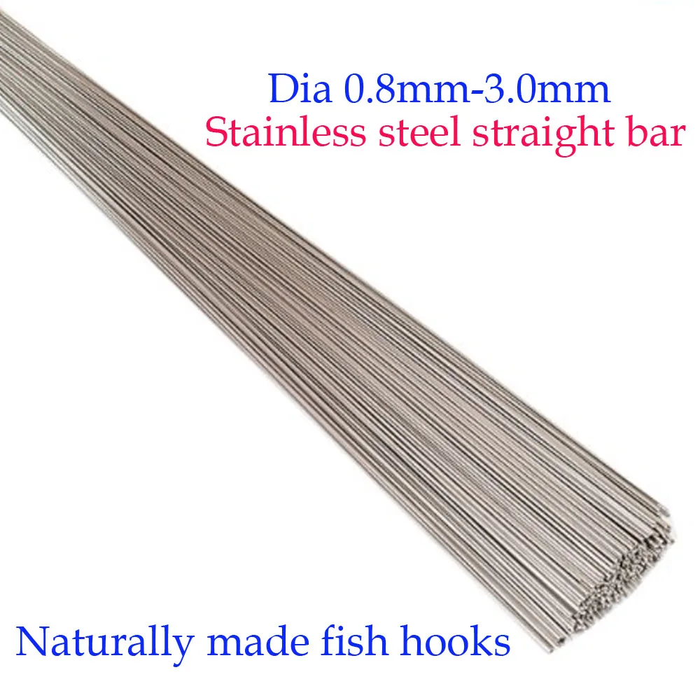 0.8/1.0/1.2/1.5/2.0/3 Stainless steel spring wire straight wire fish hook DIY handmade