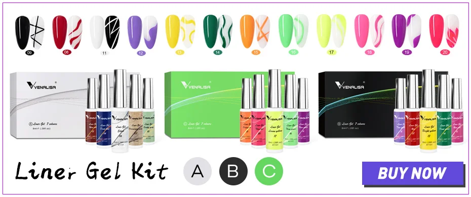 8 ml Venalisa Liner Gel Zeichnung Linie Farbe Gel Wunderschöne Farbe Französisch Gel 21 Farben Nail art Design Malerei Gel Nagellack – Detail 6