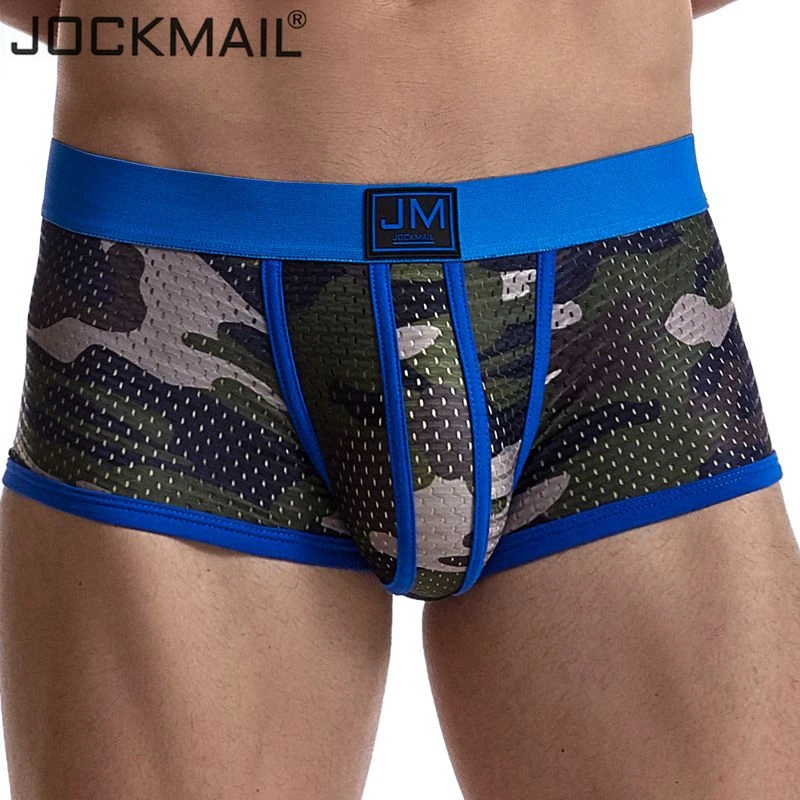 

JOCKMAIL boxer men underwear men camouflage mesh underwear boxershorts men Breathable gay sexy underwear calzoncillos hombre