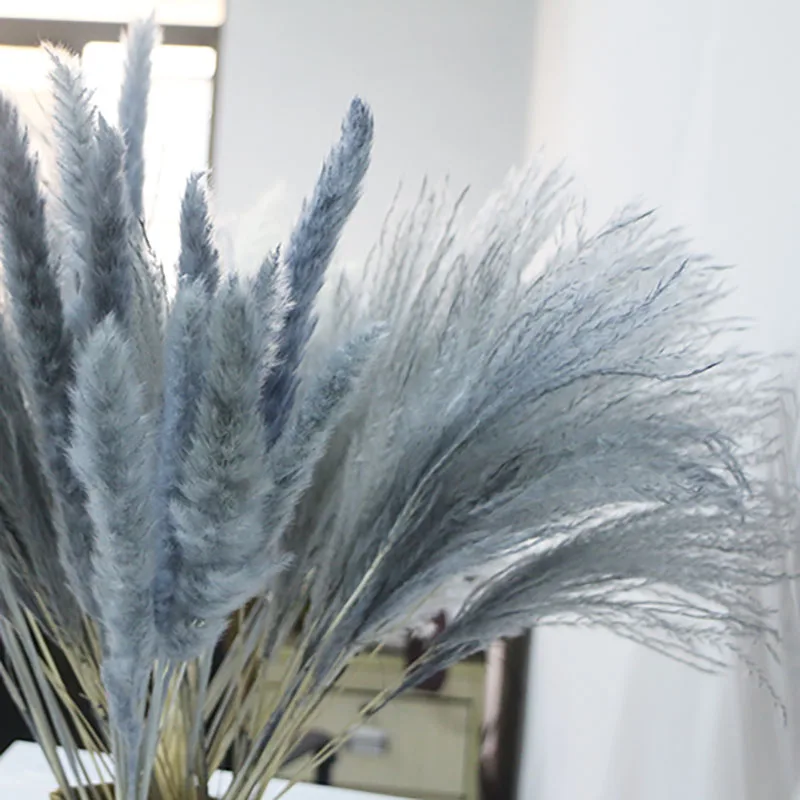 Wedding Home Decoration White Grey Pampas Grass Dried Flowers Bouquet Decor Props for Photo Artificial Plants Wholesale