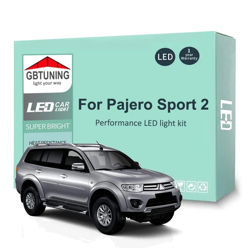 Kit de bombillas LED para Interior de coche, lámpara Canbus para Mitsubishi Pajero Montero Shogun Sport Nativa Challenger 2 MK2 2008-2015, 17 Uds.