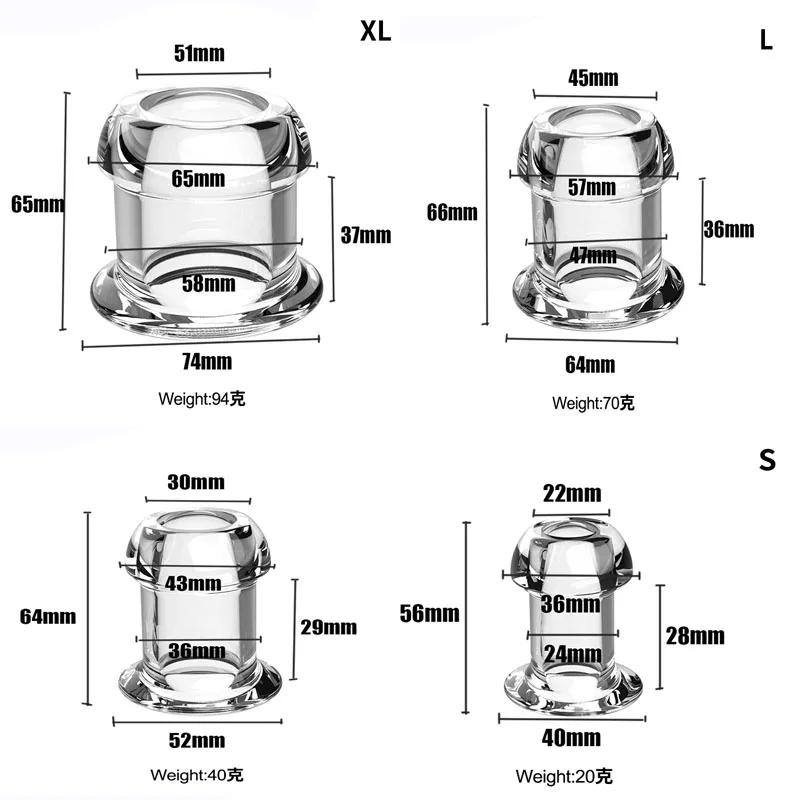 Factory Sales Hollow Anal Plug with Stopper Expander Tunnel Butt Plug Anus Dilation Enema Anal Sex Toys For Women Men Adults 18