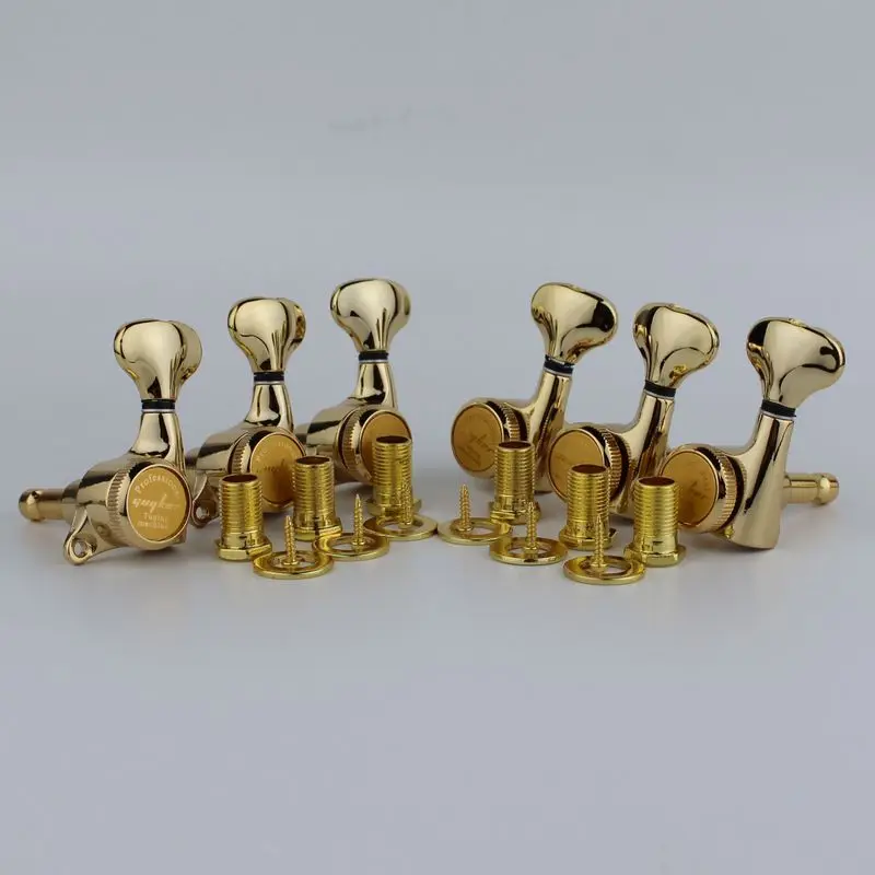 GUYKER Guitar Machine Heads Tuners Gold Locking String Tuning Key Pegs Tuners for LP, SG, TL Electric Guitars