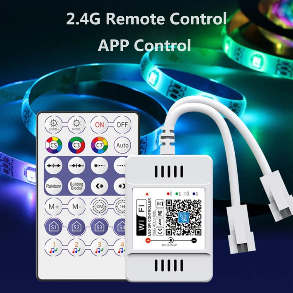 WS2812B Individually Addressable LED Strip Dream Color Magic Home WIFI App Control 30/60Leds Led Pixel Strip 1M 2M 3M 4M 5M DC5V