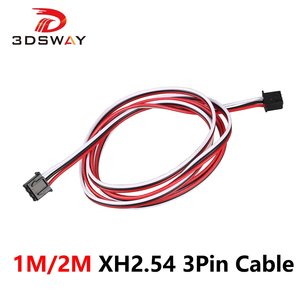 

3DSWAY 4pcs/lot 3D Printer Parts 1M/2M XH2.54 3PIN Cable Endstop Mechanical Limit Optical Switch Connection Wire