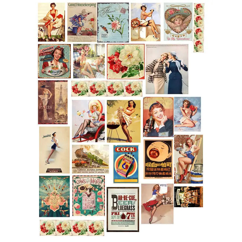 2 pcs/lot Vintage Circus Clown Deco DIY Planner Sticker Album Mohamm  Journal Stickers Cute Stationery School Stuff