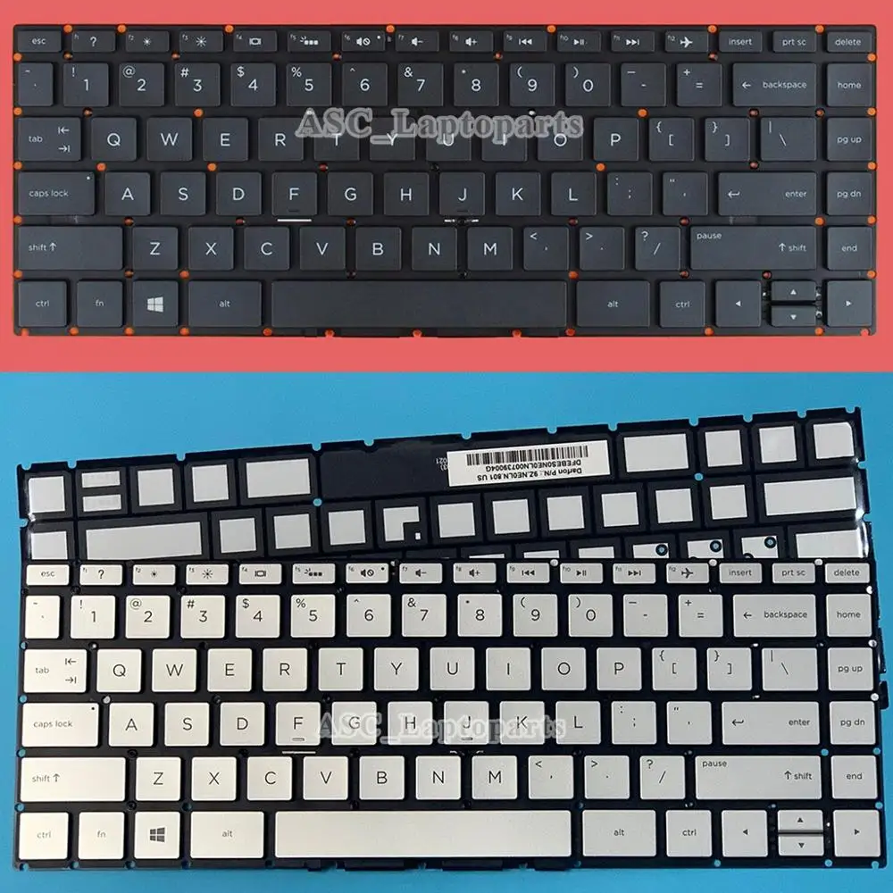 New US English Keyboard For HP home 14-dk0022wm 14-dk0024wm 14-dk0028wm 14-dk0045nr Laptop, BACKLIT, without Frame