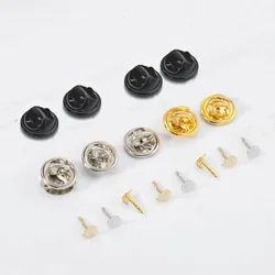 Mix 20/50Pcs  Butterfly Clasp Pin Badge Holder Brooch Caps Back Stoppers DIY Brooches Base Settings Jewelry Making Findings
