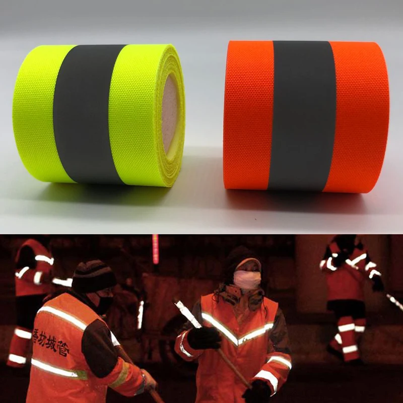 Reflective Strip Safety Conspicuity Segmented Tape Fabric Sew On Clothes