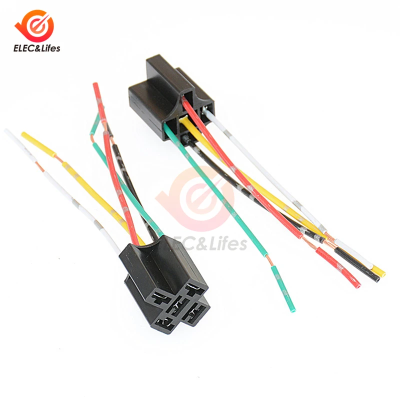 1Set Waterproof Automotive Relay Socket DC 12V 24V 5Pin 80A 100A Car Relay With SPDT Auto Relay Control Switch With Relay Socket