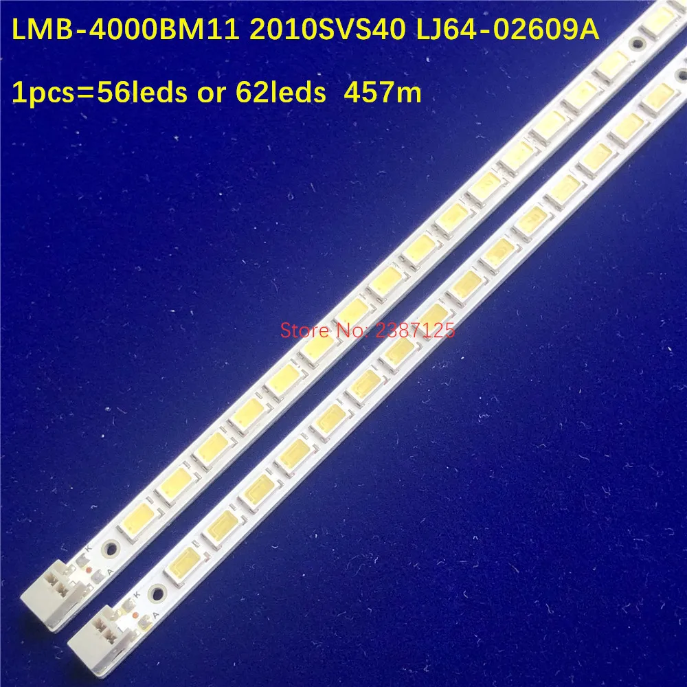 

LED Backlight Strip For UA40C6000 UA40C5000 UE40C7000 SLED 2010SVS40 LJ64-02609A LMB-4000BM11 T400FAE1-DB DA LTF400HM02