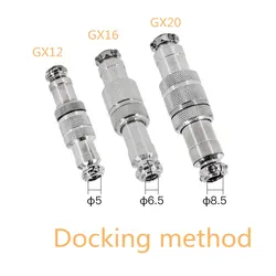 1Set GX12/16/20 Aviation Connector Plug Socket Circular Connector 2 3 4 5 6 7 8 9 10 12 13 14 15 Pin Cable Wire Male Female