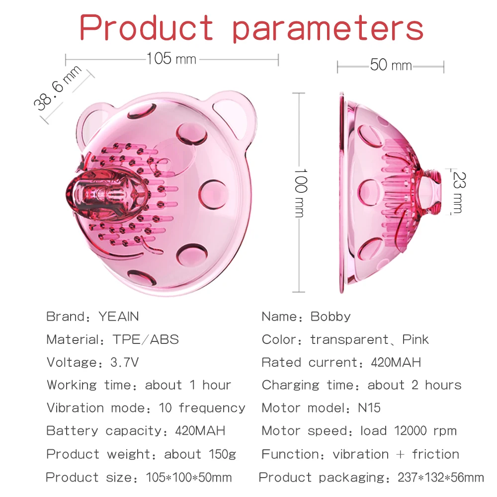 Sucker Breast Enlargement Massager 10 Frequency Vibration Nipple Stimulator Sucking Tongue Licking Sex Toys for Women Adults 18