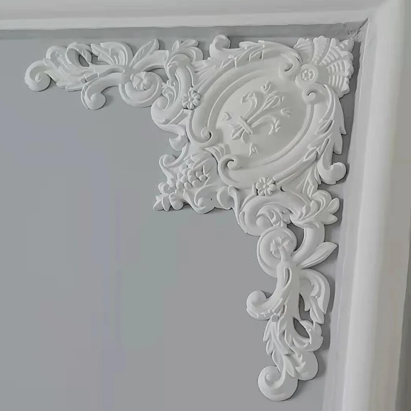 Estilo europeu teto canto flor fundo da parede passway decorativo adesivos de parede casamento decoração para casa não-madeira esculturas