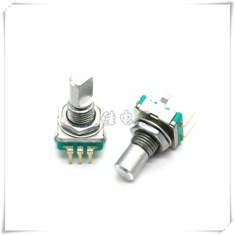 2 Pieces EC11 Type Rotary Encoder With Button Switch 30 Positioning 15 Pulse D Shaft Handle 15MM