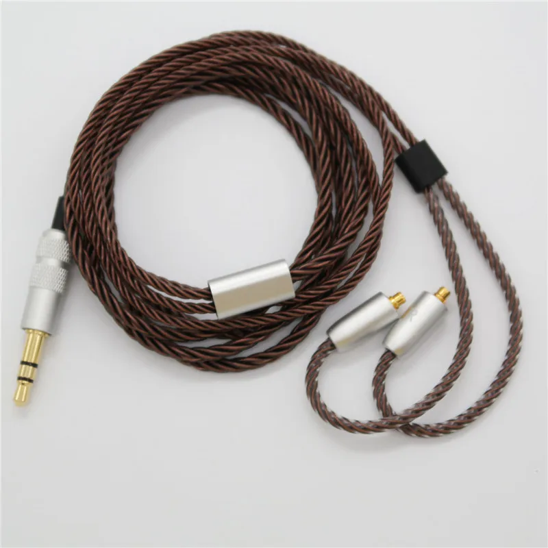 High-end twisted transparent copper MMCX headphone cable For Shure SE535SE525 XBA A1 3 AM UM mmcx volume