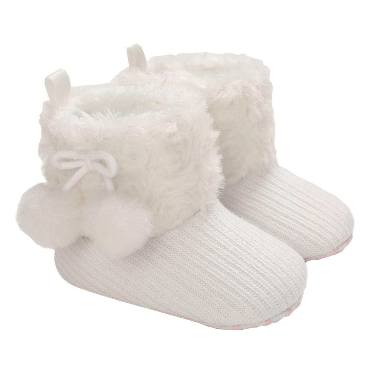 شتاء دافئ حذاء طفل بلون المضادة للانزلاق Prewalker القطن أحذية للأطفال الوردي/أبيض/رمادي/أسود/براون 0-18 متر