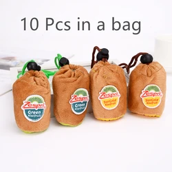 10PCS Kiwi Suit New Goods High Quality Promotion Sales Reusable Shopping Bag Grocery Bag Polyester large foldable custom bags