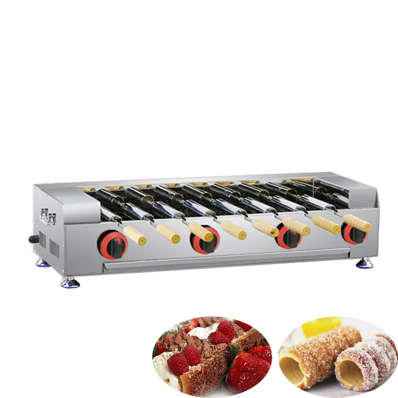 

Chimney Cake Kurtos Kalacs Machine LPG Gas Donut Doughnut Ice Cream Cone Maker Electric Hungary Chimney Bread Roll